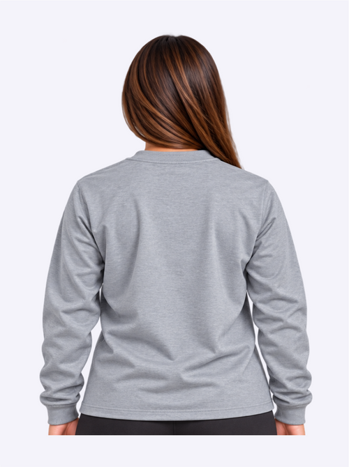 Blusão de Moletom Feminino Cinza – EXBM04