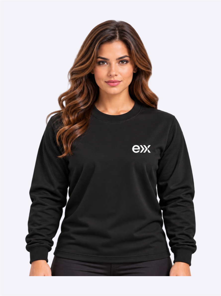 Blusão de Moletom Feminino Preto – EXBM03